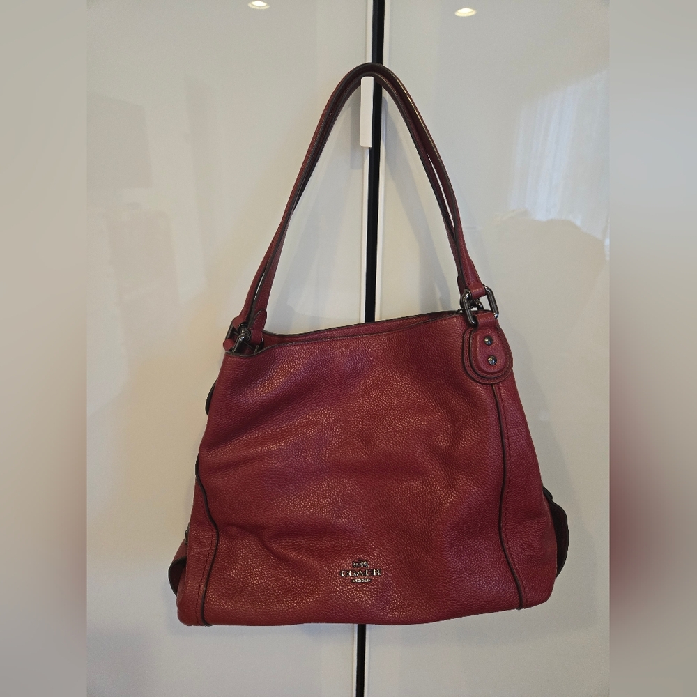 Coach Burgundy Leather Shoulder Bag
